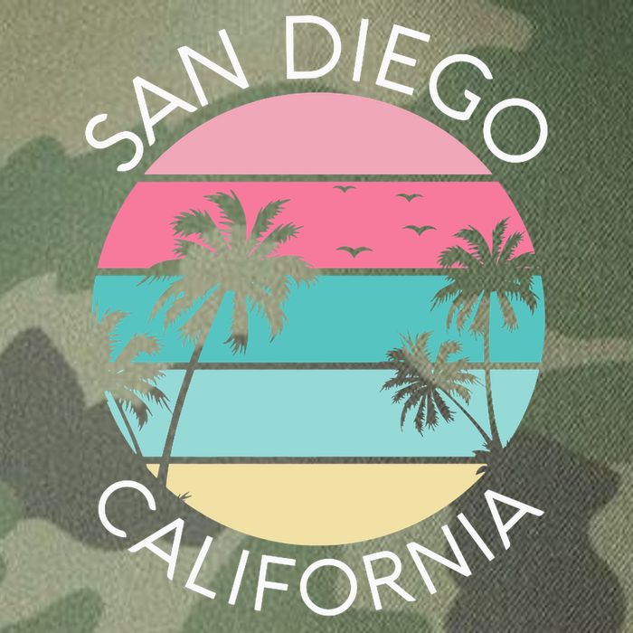 San Diego Retro California Surf Beach SD La Jolla Oceanside Premium Legacy Tie Dye Trucker Hat