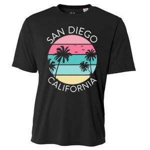 San Diego Retro California Surf Beach SD La Jolla Oceanside Premium Cooling Performance Crew T-Shirt