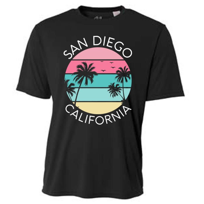 San Diego Retro California Surf Beach SD La Jolla Oceanside Premium Cooling Performance Crew T-Shirt