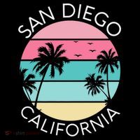 San Diego Retro California Surf Beach SD La Jolla Oceanside Premium T-Shirt