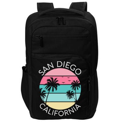 San Diego Retro California Surf Beach SD La Jolla Oceanside Premium Impact Tech Backpack