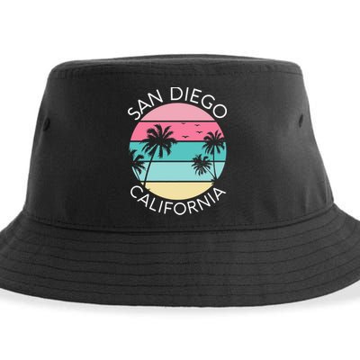 San Diego Retro California Surf Beach SD La Jolla Oceanside Premium Sustainable Bucket Hat
