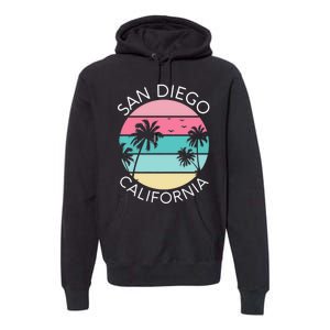 San Diego Retro California Surf Beach SD La Jolla Oceanside Premium Premium Hoodie