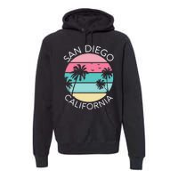 San Diego Retro California Surf Beach SD La Jolla Oceanside Premium Premium Hoodie