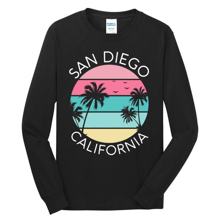 San Diego Retro California Surf Beach SD La Jolla Oceanside Premium Tall Long Sleeve T-Shirt