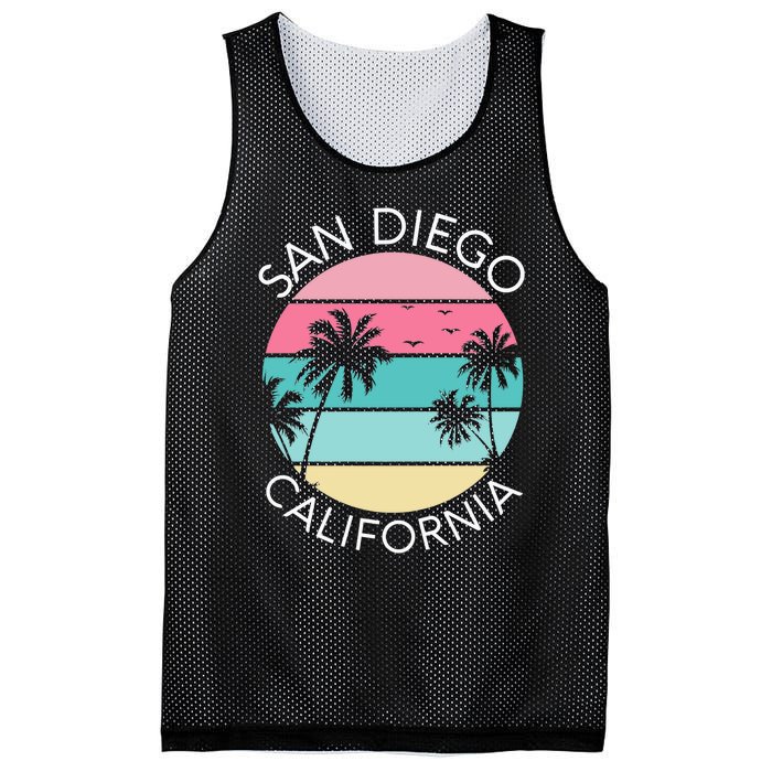 San Diego Retro California Surf Beach SD La Jolla Oceanside Premium Mesh Reversible Basketball Jersey Tank