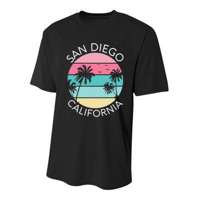 San Diego Retro California Surf Beach SD La Jolla Oceanside Premium Youth Performance Sprint T-Shirt
