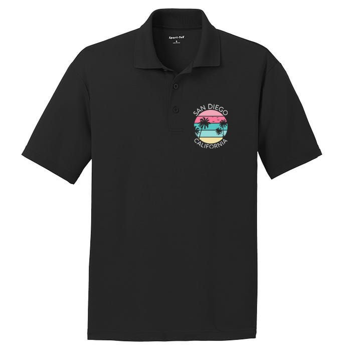 San Diego Retro California Surf Beach SD La Jolla Oceanside Premium PosiCharge RacerMesh Polo