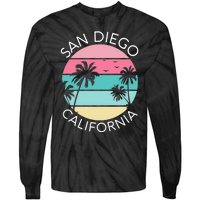 San Diego Retro California Surf Beach SD La Jolla Oceanside Premium Tie-Dye Long Sleeve Shirt