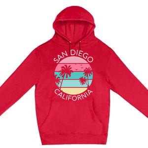 San Diego Retro California Surf Beach SD La Jolla Oceanside Premium Premium Pullover Hoodie