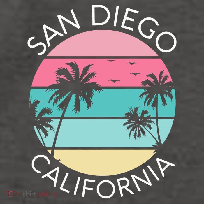 San Diego Retro California Surf Beach SD La Jolla Oceanside Premium Vector Backpack