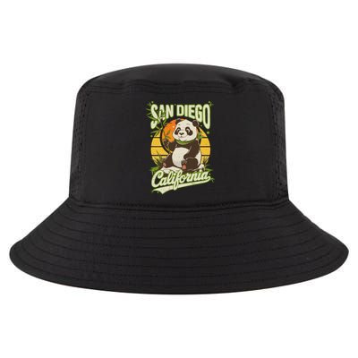 San Diego Retro Panda Zoo California State Vintage Gift Cool Comfort Performance Bucket Hat