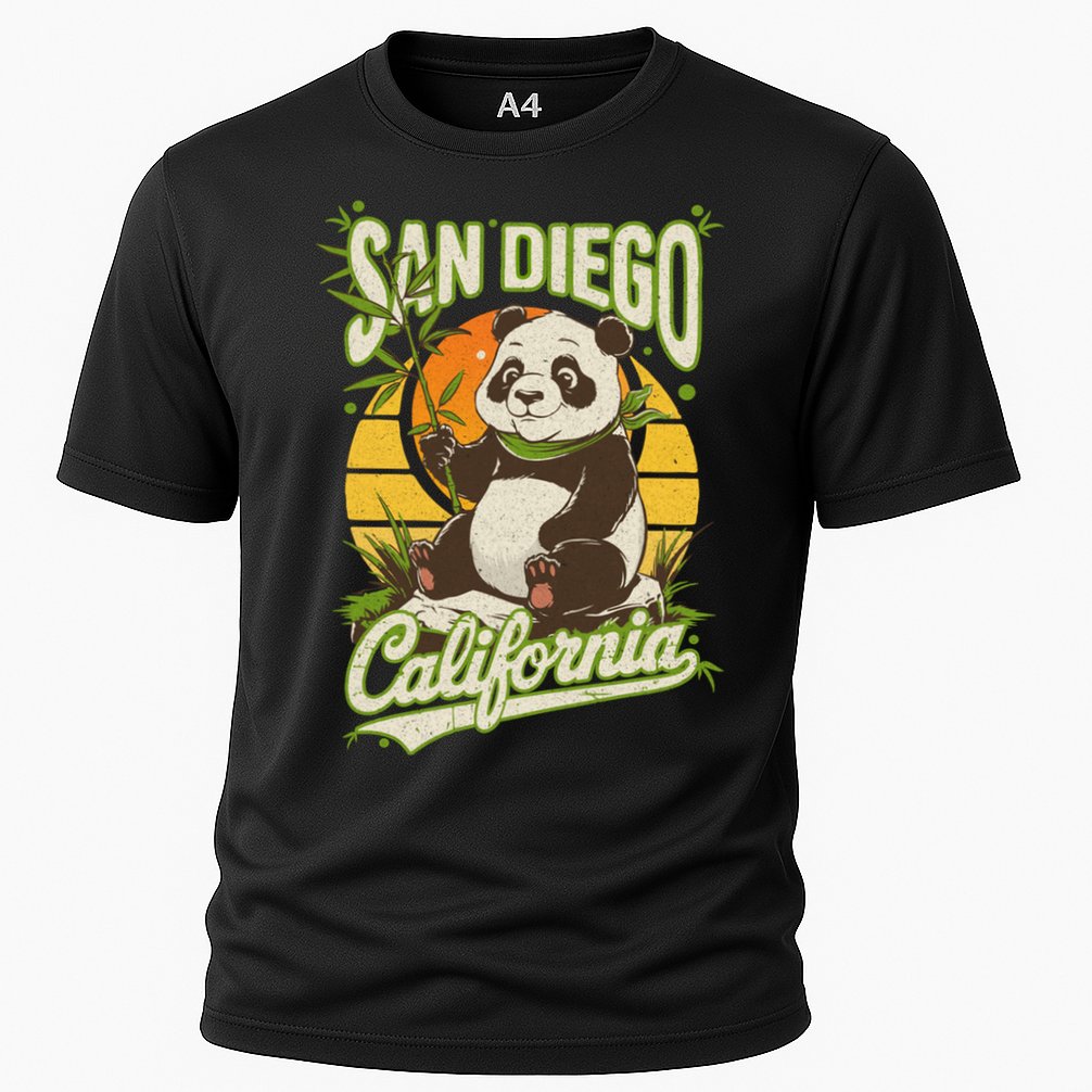 San Diego Retro Panda Zoo California State Vintage Gift Performance Shirt