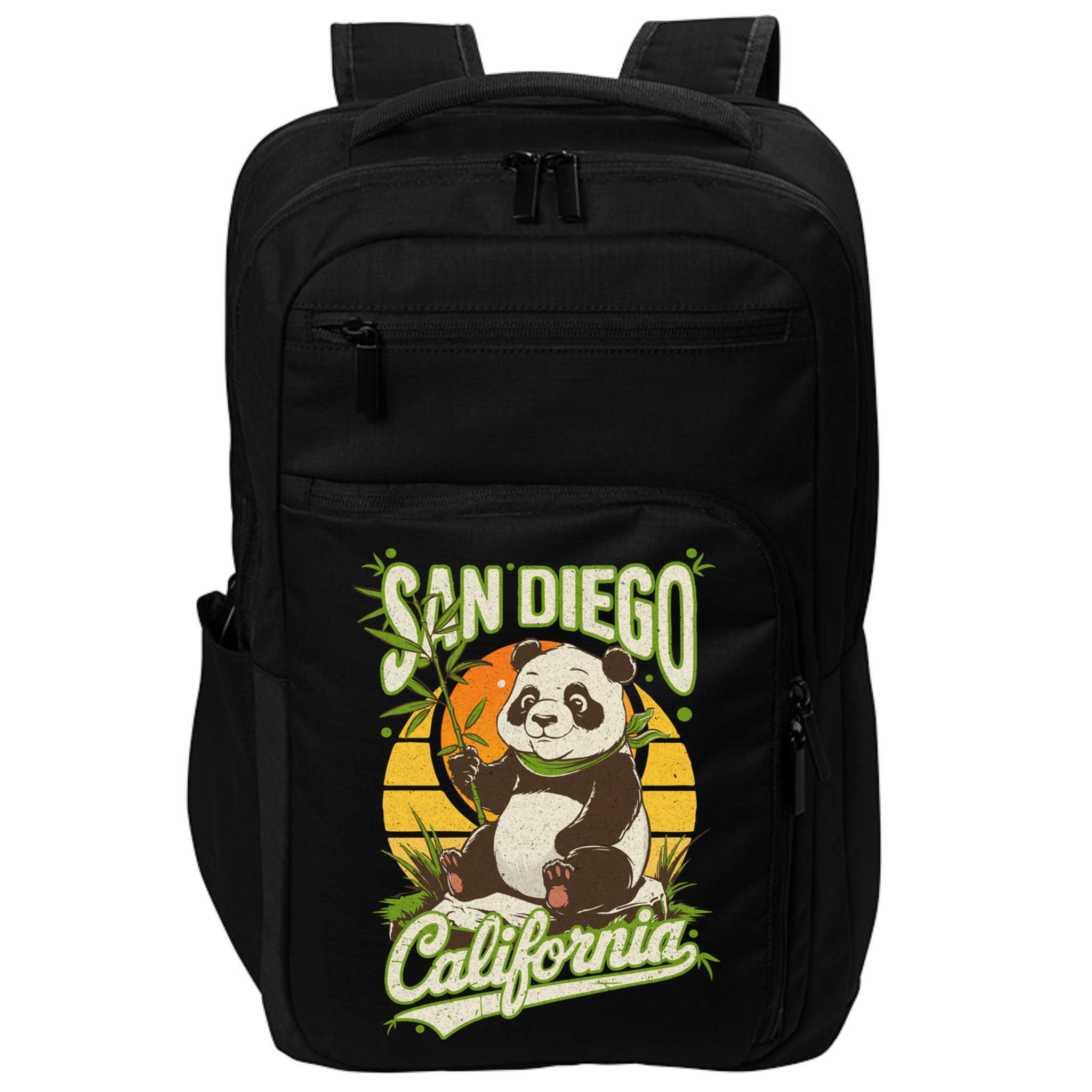 San Diego Retro Panda Zoo California State Vintage Gift Impact Tech Backpack