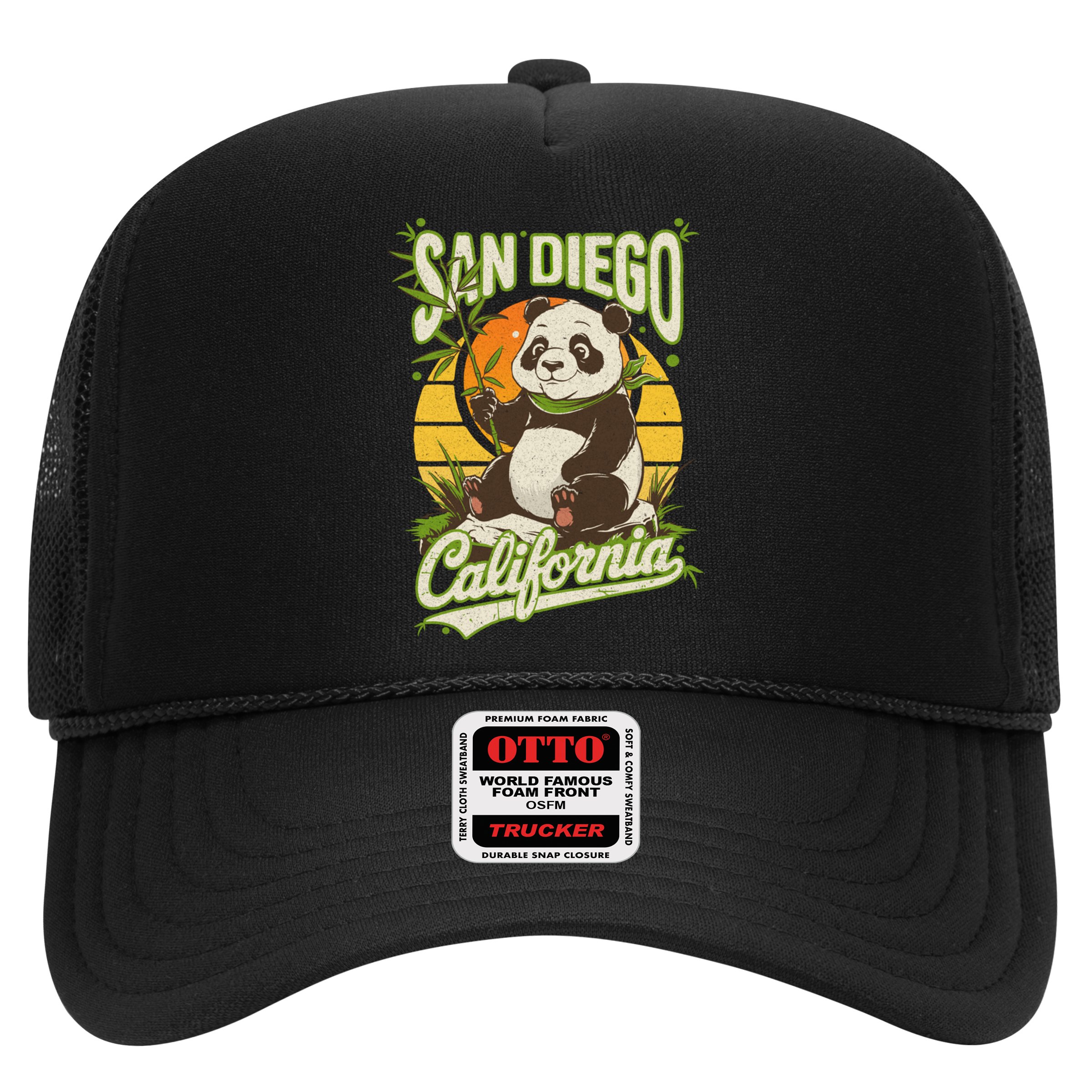 San Diego Retro Panda Zoo California State Vintage Gift Hat