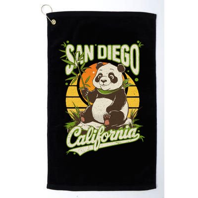 San Diego Retro Panda Zoo California State Vintage Gift Golf Towel