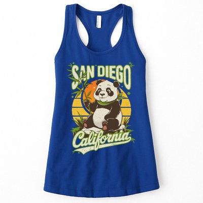 San Diego Retro Panda Zoo California State Vintage Gift Womens Tank Top