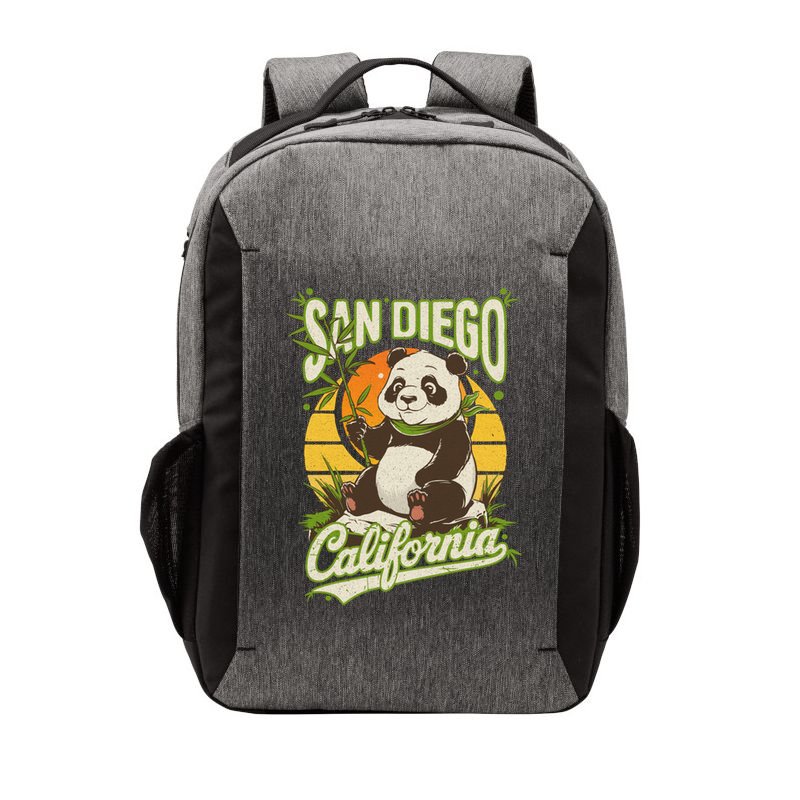 San Diego Retro Panda Zoo California State Vintage Gift Vector Backpack