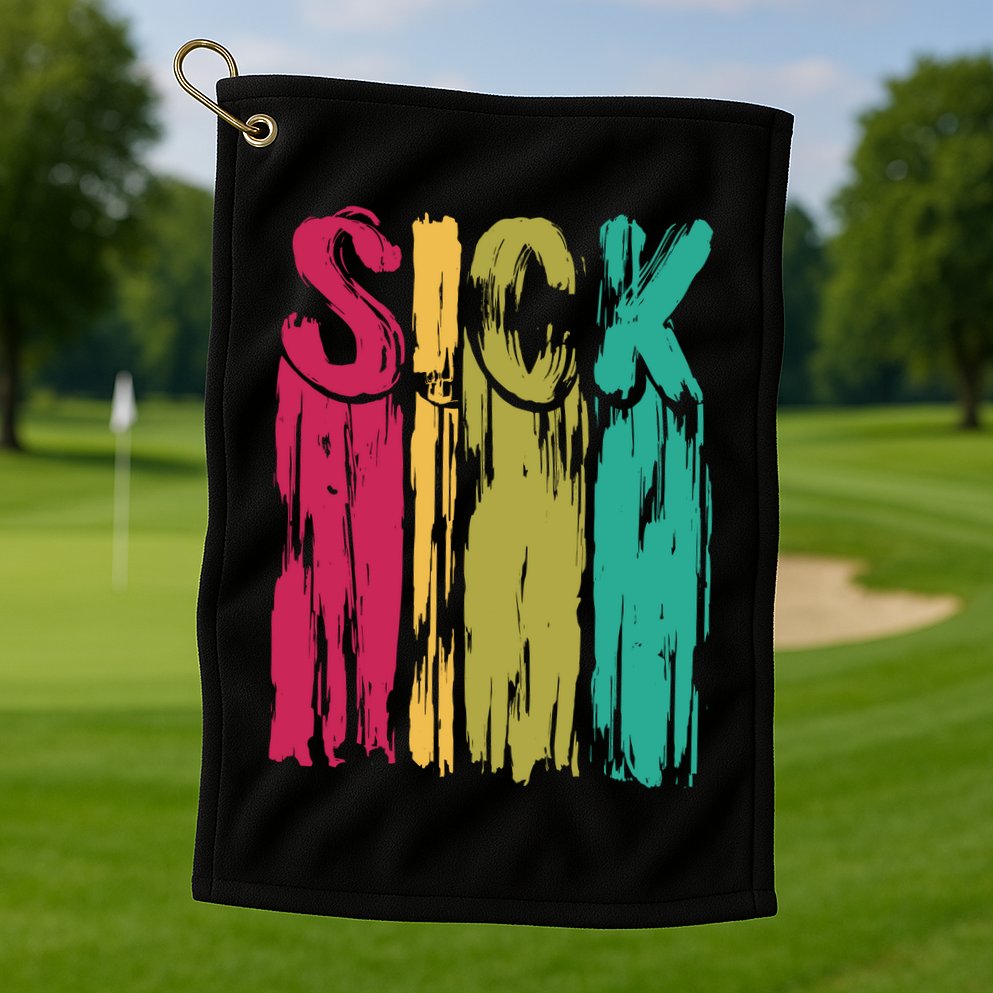 Sick Drip Retro Golf Towel