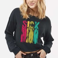 Sick Drip Retro Cropped Pullover Crew