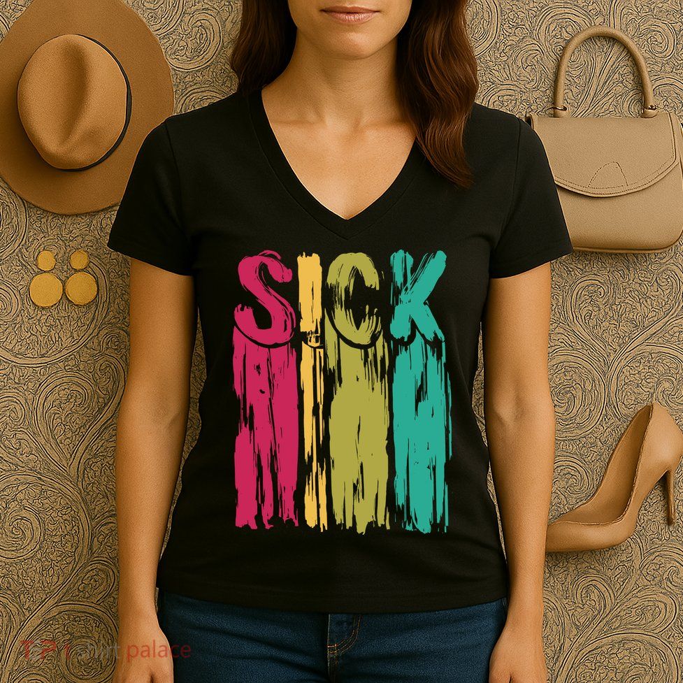 Sick Drip Retro Women's V-Neck T-Shirt