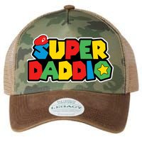 Super Daddio Retro Video Game Fathers Day Dad Gaming Legacy Tie Dye Trucker Hat