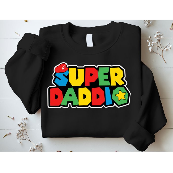 Super Daddio Retro Video Game Fathers Day Dad Gaming Sweatshirt