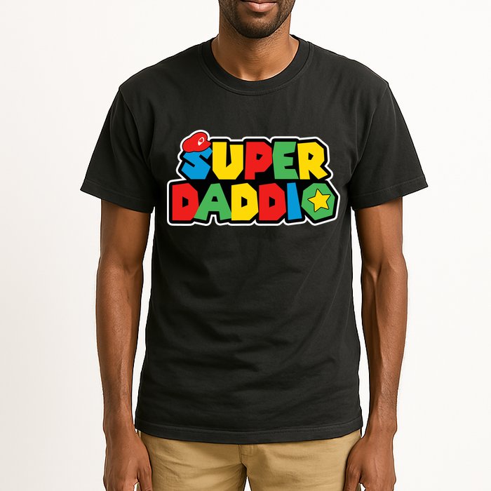 Super Daddio Retro Video Game Fathers Day Dad Gaming Tall T-Shirt