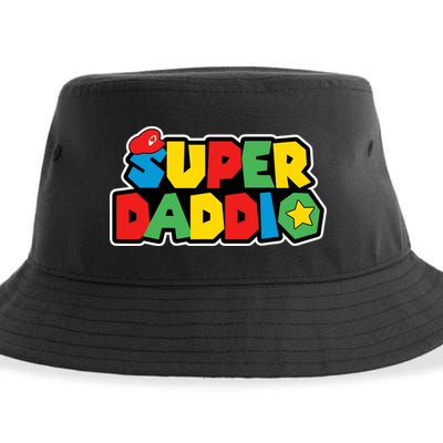 Super Daddio Retro Video Game Fathers Day Dad Gaming Sustainable Bucket Hat