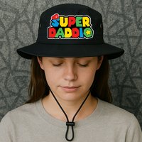 Super Daddio Retro Video Game Fathers Day Dad Gaming Bucket Hat