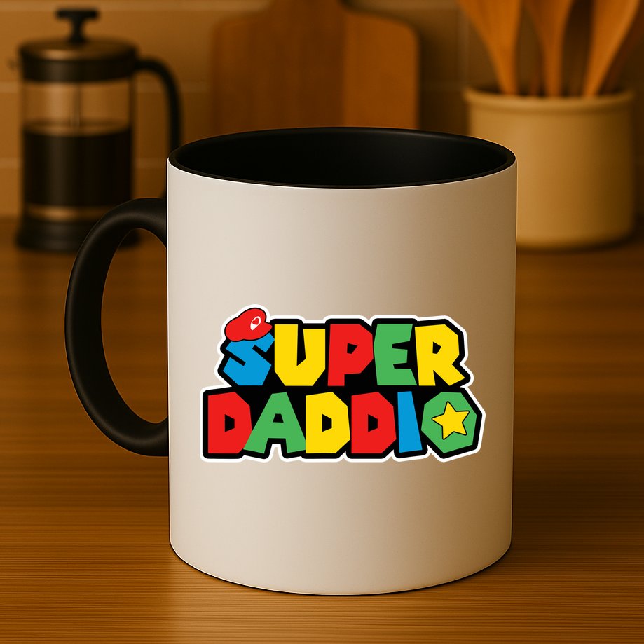Super Daddio Retro Video Game Fathers Day Dad Gaming Mug