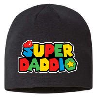 Super Daddio Retro Video Game Fathers Day Dad Gaming Sustainable Beanie