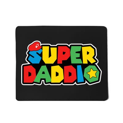Super Daddio Retro Video Game Fathers Day Dad Gaming Mousepad