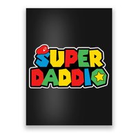 Super Daddio Retro Video Game Fathers Day Dad Gaming Poster