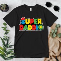 Super Daddio Retro Video Game Fathers Day Dad Gaming Premium T-Shirt