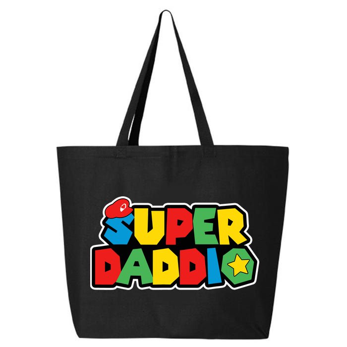 Super Daddio Retro Video Game Fathers Day Dad Gaming 25L Jumbo Tote