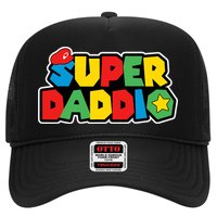 Super Daddio Retro Video Game Fathers Day Dad Gaming Trucker Hat