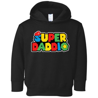 Super Daddio Retro Video Game Fathers Day Dad Gaming Toddler Hoodie