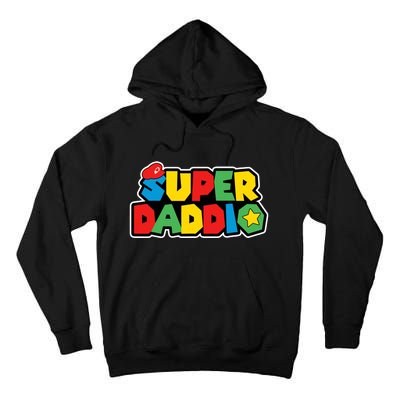 Super Daddio Retro Video Game Fathers Day Dad Gaming Tall Hoodie