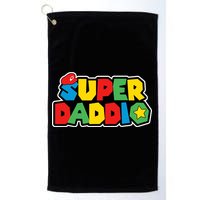 Super Daddio Retro Video Game Fathers Day Dad Gaming Golf Towel