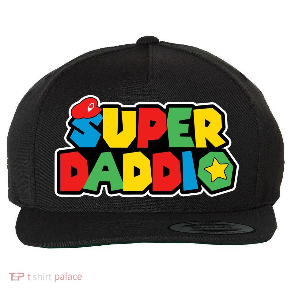 Super Daddio Retro Video Game Fathers Day Dad Gaming Wool Snapback Cap