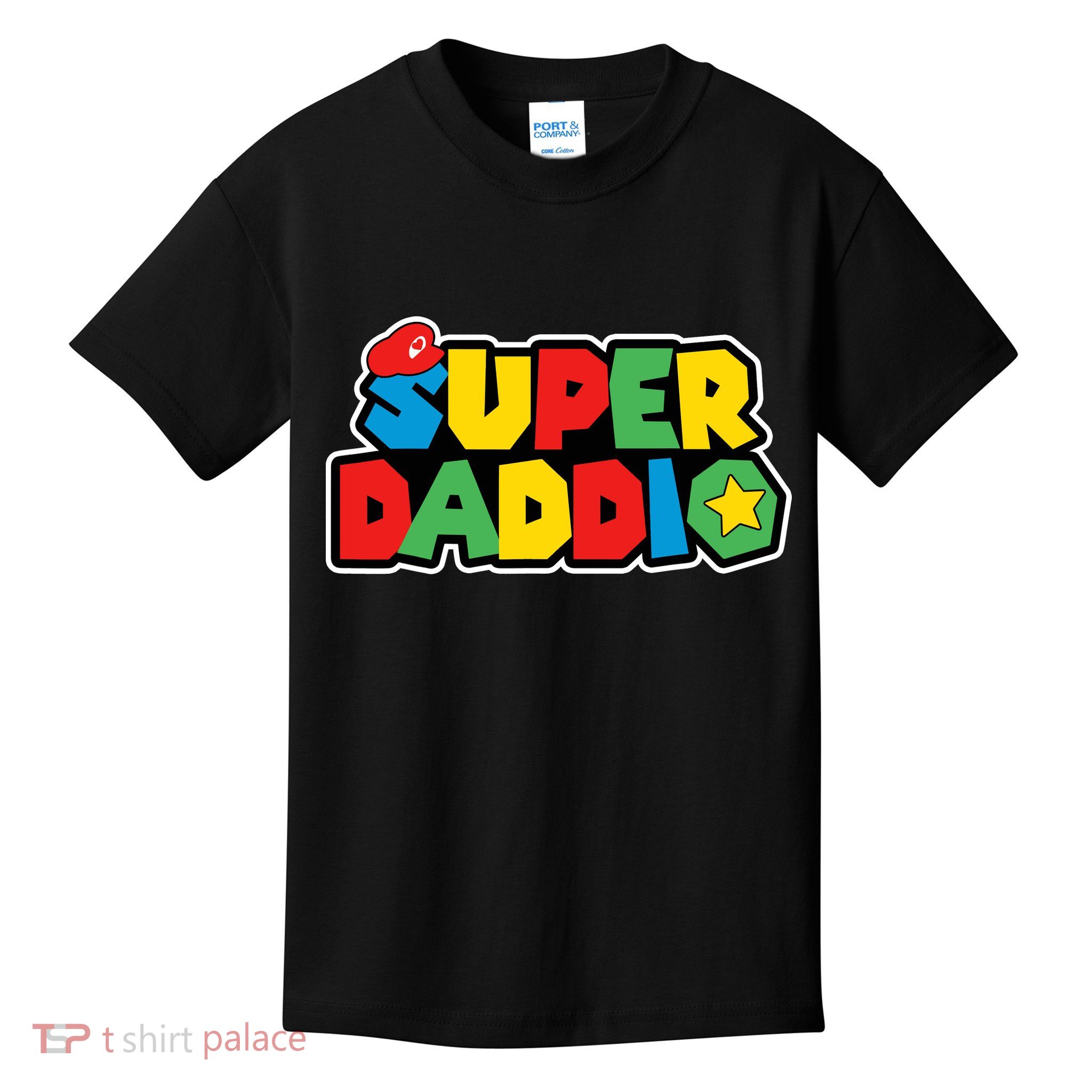 Super Daddio Retro Video Game Fathers Day Dad Gaming Kids T-Shirt