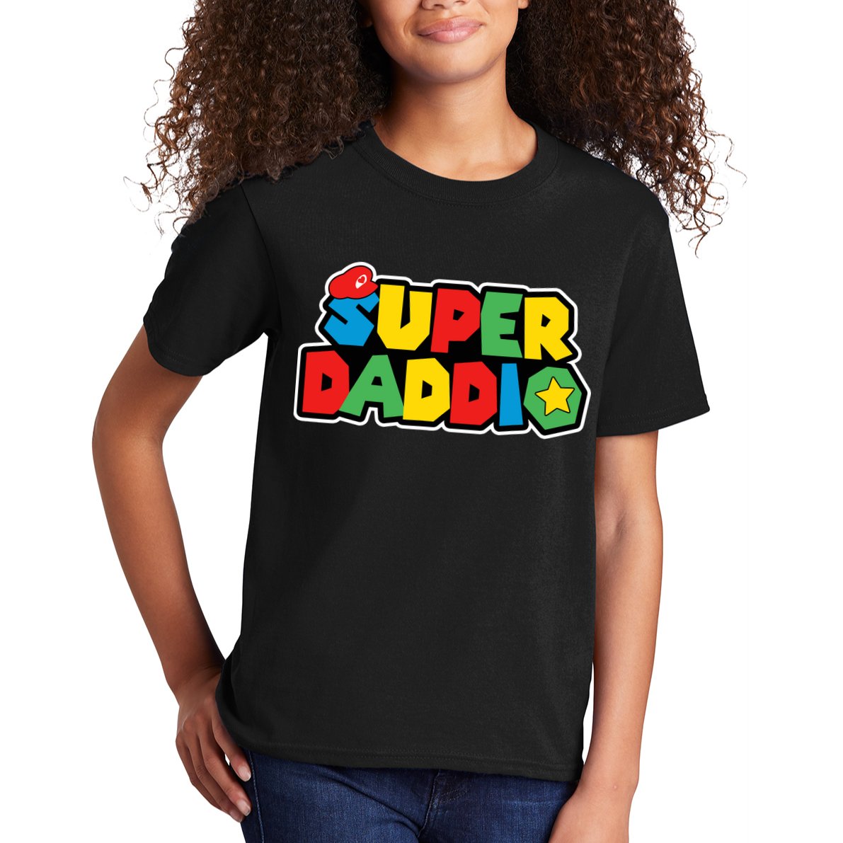 Super Daddio Retro Video Game Fathers Day Dad Gaming Kids T-Shirt