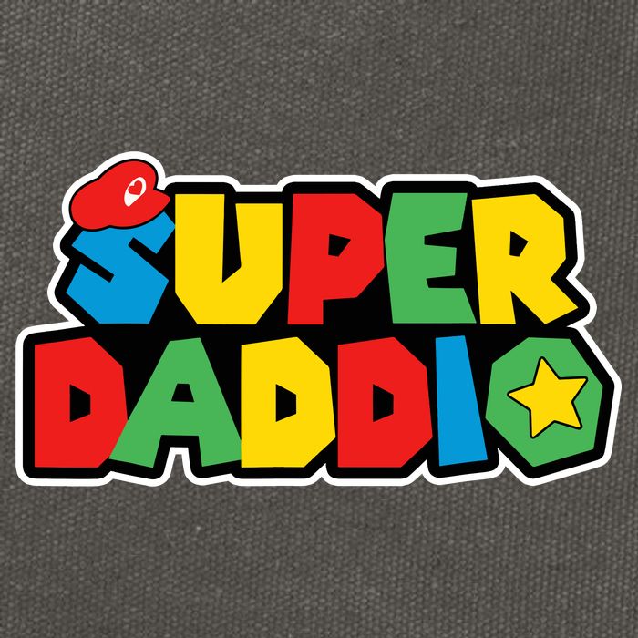 Super Daddio Retro Video Game Fathers Day Dad Gaming Cotton Canvas Backpack