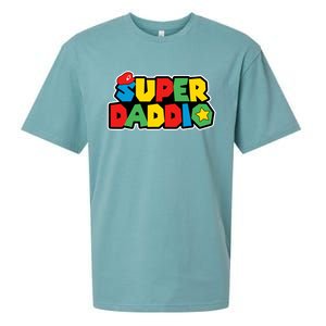 Super Daddio Retro Video Game Fathers Day Dad Gaming Sueded Cloud Jersey T-Shirt