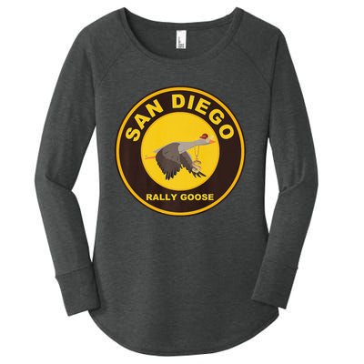 San Diego Rally Goose Bling Circle Women's Perfect Tri Tunic Long Sleeve Shirt