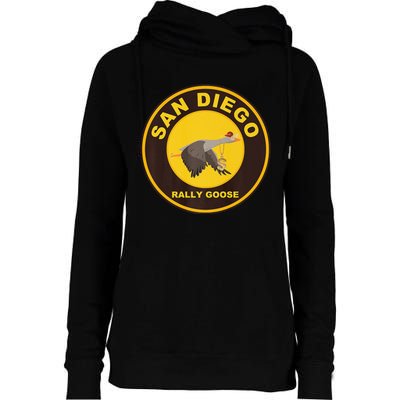 San Diego Rally Goose Bling Circle Womens Funnel Neck Pullover Hood