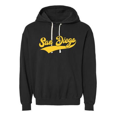 San Diego Retro Throwback Design Classic Garment-Dyed Fleece Hoodie
