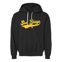 San Diego Retro Throwback Design Classic Garment-Dyed Fleece Hoodie