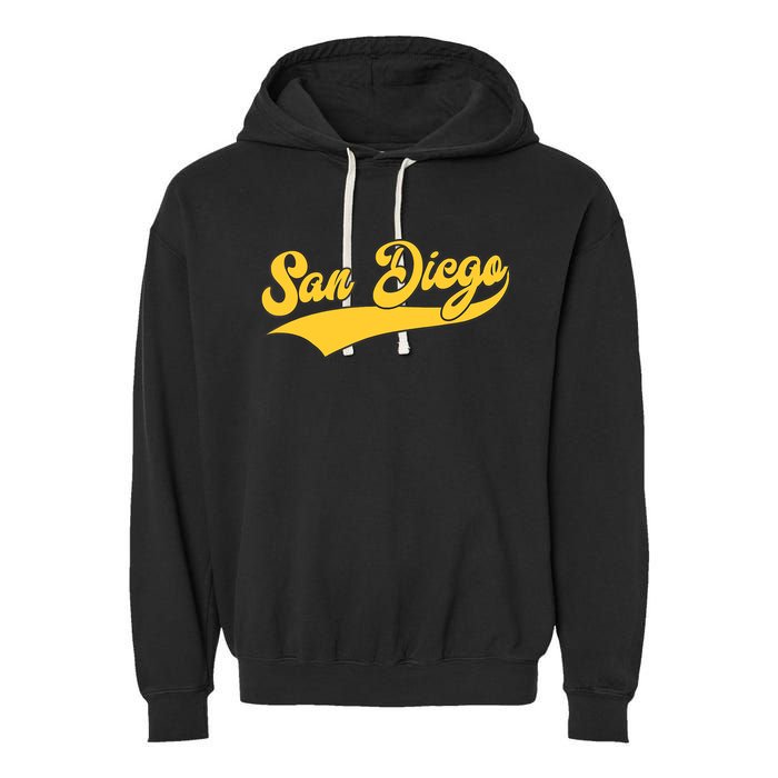 San Diego Retro Throwback Design Classic Garment-Dyed Fleece Hoodie